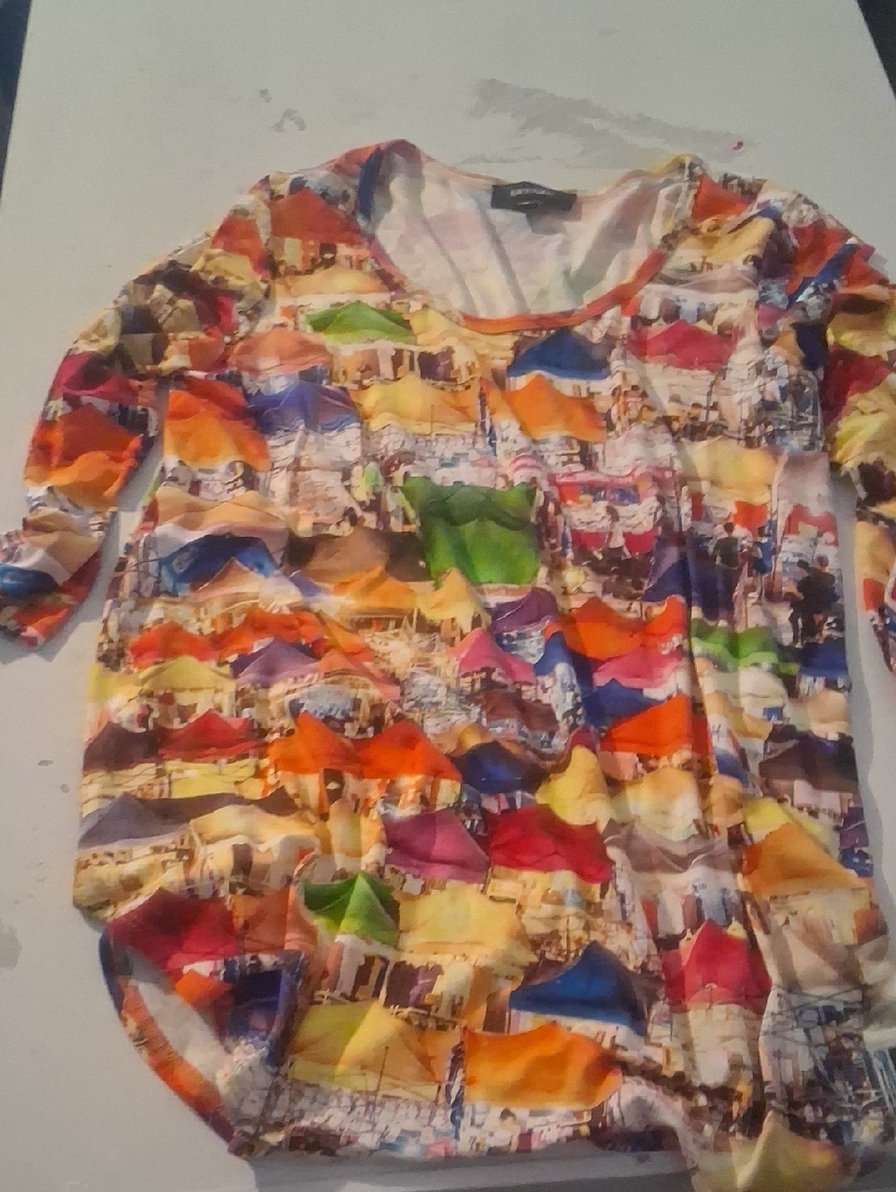 Karen Kane Coastal Market Print Tunic Top - Size M - Picture 3 of 7